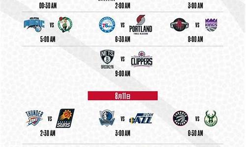 NBA今日赛程_nba今日赛程回放